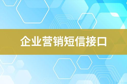 企業(yè)營銷短信接口